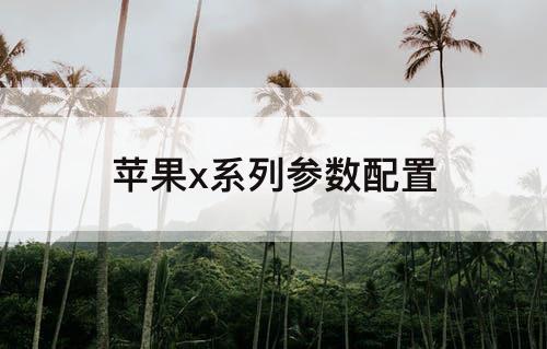 苹果x系列参数配置