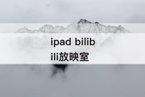 ipad bilibili放映室